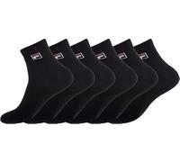 Fila Calze Sportive per Uomo (pacco da 6) (IT, Numero, 35, 38, Regular, Corto, Nero (Noir N1 - Nr))