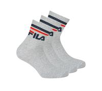 FILA Calze Unisex, 3 Paia Quarter - Calze Corte, Sport, Logo-Band, Uni