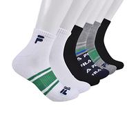 Fila Calzini da uomo a righe con mezza imbottitura, Verde, multicolore., 10-13