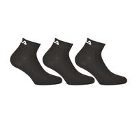 Fila Calzini di Quarto Unisex, 3 Paio - Corti, Sport, Logo-Bund, Tinta Unita ,