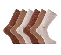 FILA Calzino da donna Sport - Set di 6 calzini alti da donna, Tennis, Marrone/Camele/Beige, 39-42