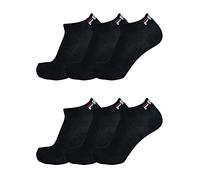 Fila 3 paia di calzini quarter sneaker socks Trainer calze unisex 35-46 - colori multipli: Color: Black | Size: 35-38