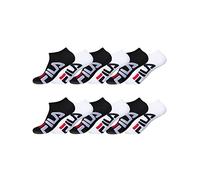FILA Calzini Uomo Confortevole Set di 12 Calze Sportive Uomo, durevoli, morbidi, Nero, Bianchi, Taglie 39/42