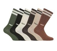 Fila Calzini Uomo e Donna 43-46, Cotone Set di 6, Marrone 71A