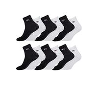 FILA Calzini Uomo Running Set di 12 Calze Sportive Uomo Tessitura con Imbottiti e Comodi, Bianchi, Nero, Taglie 43/46