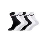 FILA Calzini Uomo Sportivo Resistente, Set di 2x3 Calze Uomo Lunghe, Allenamento e Flessibili, Bianchi, Nero, Grigio, Taglie 39/42