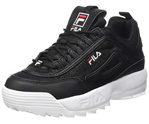 Fila Disruptor A kids Sneaker Unisex - Bambini, Nero (Black/Leopard), 37 EU