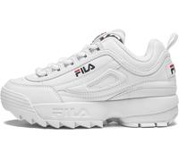 Fila disruptor bambini scarpe da ginnastica con laccio in ecopelle bianco
