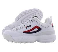 Fila Disruptor II Premium Sneaker da uomo, Bianco/Rosso/Blu marino, 43 EU