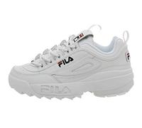 FILA Disruptor JR - Sneaker Unisex per Bambini, Bianco Pct Red, 38.5 EU