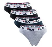 Fila Donna Brasiliana Mutandine - 4er Pacco, Logo-Bund, Cotone Stretch, Unita
