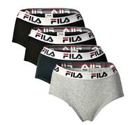 Fila Donna Hipster - 4er Pacco Mutandine, Logo-Bund, Cotone Elasticizzato, Unita