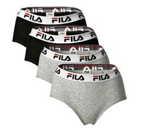 Fila Donna Hipster - 4er Pacco Mutandine, Logo-Bund, Cotone Elasticizzato, Unita