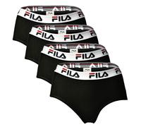 Fila Donna Hipster - 4er Pacco Mutandine, Logo-Bund, Cotone Elasticizzato, Unita