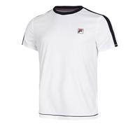 Fila Elias Maglietta Uomini - Bianco, Blu Scuro, Taglia: XL