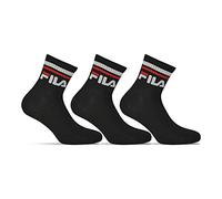 Fila F9398, Calze Unisex, Black, 39/42 (3 paia)