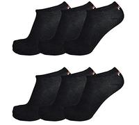 Fila FANTASMINO IN COTONE MERCERIZZATO, OFFERTA 6 E 12 PEZZI, CALZINI UOMO DONNA RAGAZZO, CALZE SPORTIVE SNEAKERS F1709(12 PEZZI NERO, 43-46)