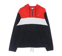 Fila - Felpa con Cappuccio e Mezza Zip Nero/Rosso/Bianco - - Sweatshirts & Hoodies - Uomo - Multicolore - L