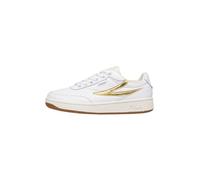 FILA SEVARO F Wmn, Scarpe da Ginnastica Donna, White-Gold, 40 EU Stretta