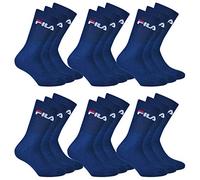 Fila 3 paia di calzini, calze da tennis in spugna con colletto con logo, unisex: Colour: Navy | Size: 9-11 UK