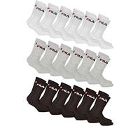 Fila Freizeit & Sport-Socken 18 Paar Sparpack | Damen & Herren Tennis-Socken (Weiß, Schwarz, Grau 43-46)