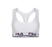 FILA Reggiseno Donna Cotone, Reggiseno Sportivo, Senza Ferretto, Bianco, Taglie XL