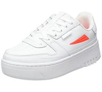 Fila Fxventuno Platform Wmn, Scarpe da Ginnastica Donna, White Fiery Coral, 36 EU