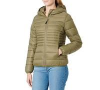 Fila Giacca Leggera con Cappuccio Squille, Verde Oliva Bruciato, XS Donna