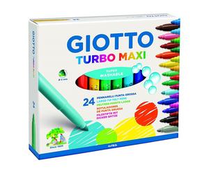 Fila Giotto Pennarelli Turbo Maxi Punta Larga 5 mm Confezione da 24 colori