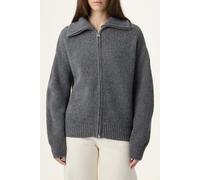 FILA Giovanni Relaxed High Collar Full-zip Knit Sweater Grey Mela Taglia: L | Maglioni a maglia Outlet | Donna | Grigio