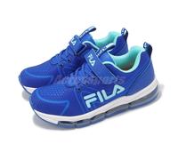Fila J811Z Blue White Kids Youth Running Jogging Casual Strap Shoes Sneakers