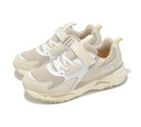 Fila J821Z Beige White Kids Youth Running Jogging Casual Strap Shoes Sneakers