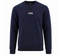 FILA Joey Retro Felpa Crew Uomo Pullover Manica Lunga Blu Navy Nuovo