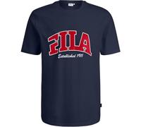FILA Lanaken Regular Graphic Tee T-Shirt, Iris Nero, XL Uomo