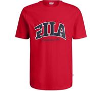 FILA Lanaken Regular Graphic Tee T-Shirt, Rosso Vivo, L Uomo