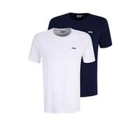 FILA Maglietta da Uomo Brod Tee/Double Pack, Blu Medievale Bianco Brillante, M