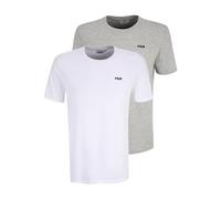 FILA Brod Tee/Double Pack T-Shirt, Melange Grigio Chiaro Chiaro, XL Uomo