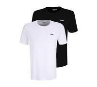 FILA Brod Tee/Double Pack T-Shirt, Nero e Bianco Brillante, M Uomo