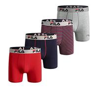 Fila Men's 4-Pack 95% Cotton, 5% Spandex Briefs, AOP, Medium