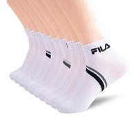 Fila Men's Chevron Striped Quarter Socks, White, One Size