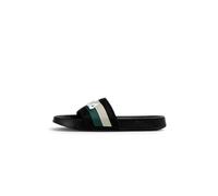 FILA Morro bay Stripes Slipper, Sandali scorrevoli Uomo, Black Posy Green, 46 EU