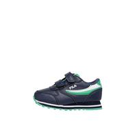 FILA Orbit Velcro TDL, Scarpe da Ginnastica Unisex-Bambini, Navy Deep Mint, 22 EU