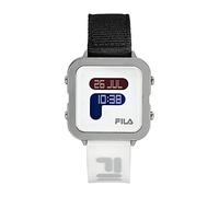 Fila Orologio da uomo digitale al quarzo con cinturino in nylon 38-6088-101, bianco, TENDENZA