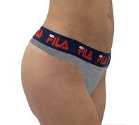 Fila Panty perizoma in cotone con logo classico da donna, Grigio melange, Medium
