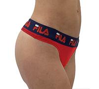 Fila Panty perizoma in cotone con logo classico da donna, Rosso, Medium