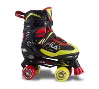 Fila Pattini 4 ruote Joy Roller, Nero-Rosso-verde-Lime