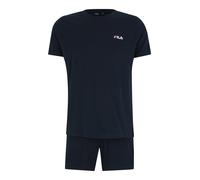 Fila Pigiama Uomo Cotone 100%, Set Maglietta e Pantaloni Corti Uomo, Morbido e Confortevole, Blu, Taglie XXL