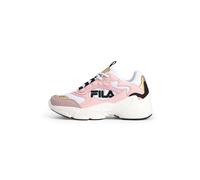 Fila Ragazza Collene Logo Kids Sneaker, White Powder Pink, 33 EU