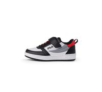 FILA REGA NF Velcro Kids, Scarpe da Ginnastica, White-Black Red, 28 EU