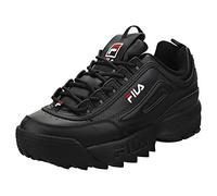 Fila Scarpe da Ginnastica da Donna Metallic Silver Disruptor II Premium, Nero, 38.5 EU